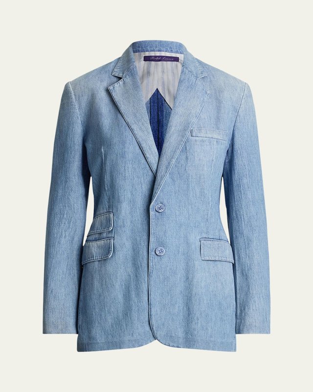 Russel Denim Single-Breasted Jacket
